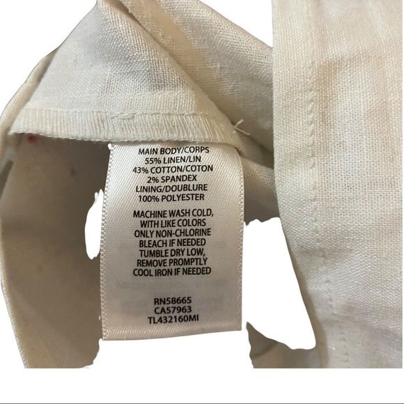 LEITH Tie Front Linen Blend Cami tank White NWOT Size Large - Picture 5 of 7